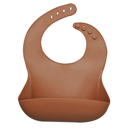 Fashionable Silicon Breastplate Baby Bib Waterproof Solid Infant Bandana Bibs Newborn Feeding Burp Cloth Drooling Scarf Dropship
