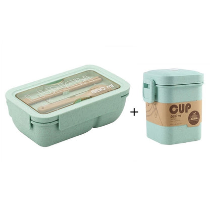 Wheat Straw Lunch Box Healthy Material Bento Boxes Microwave Dinnerware Food Storage Container Lunchbox
