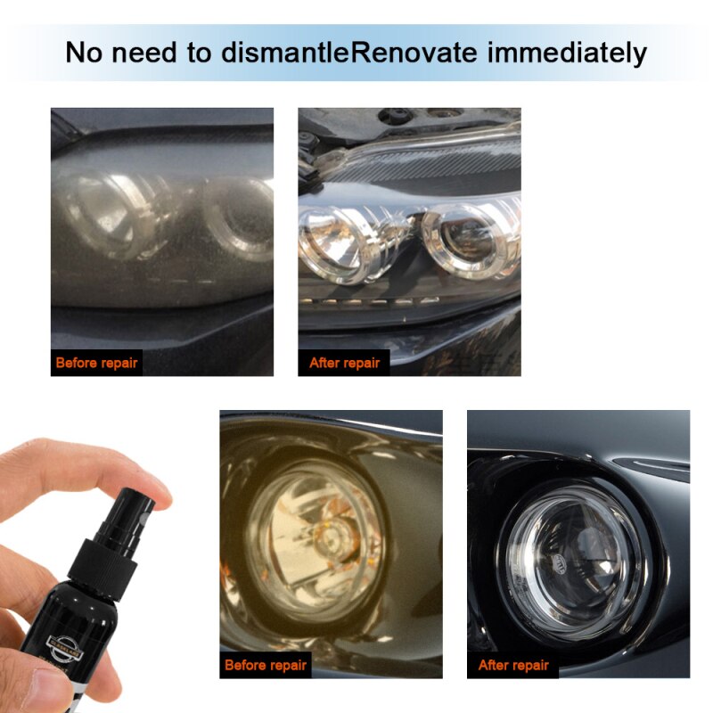 Car Headlight Repair Agent H5 Headlight Restoration Oxidation Liquid Kit 30ML Headlight Polishing Anti-scratch Maintenance