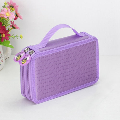 36/48/72 Holes Oxford School Pencil Case Kawaii Penalty Pencilcase Large Pen Bag Box Multi Kids Multifunction Stationery Pouch