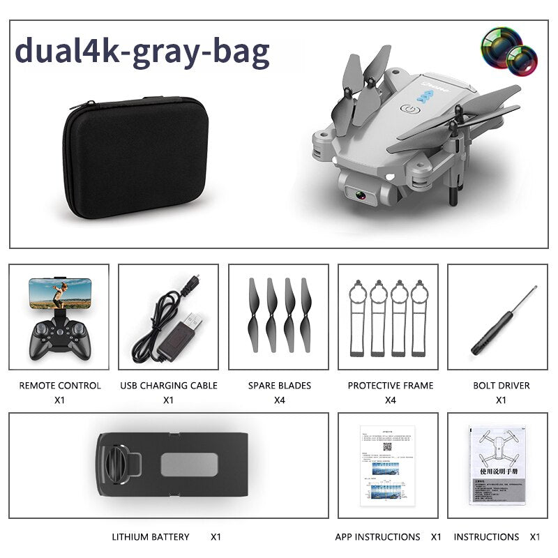 S603 RC Mini Drone With 4K HD Dual Camera Aerial Photography WIFI FPV Foldable Durable Quadcopter Height Hold Toys