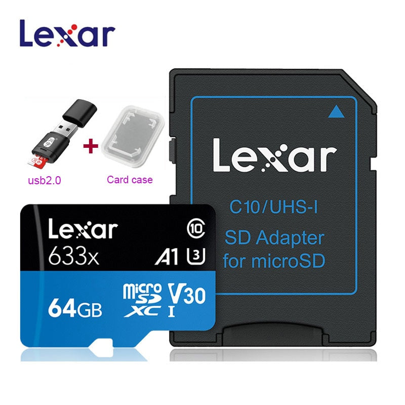 Lexar 633X New Original 95mb/s Micro SD card 512GB 128g 256GB SDXC SDHC Memory Card Reader Uhs-1 For Drone Gopro Sport Camcorder