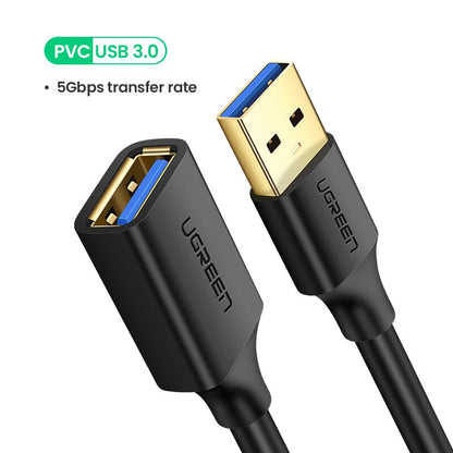 Ugreen USB 3.0 Cable USB Extension Cable Male to Female Data Cable USB3.0 Extender Cord for PC TV USB Extension Cable