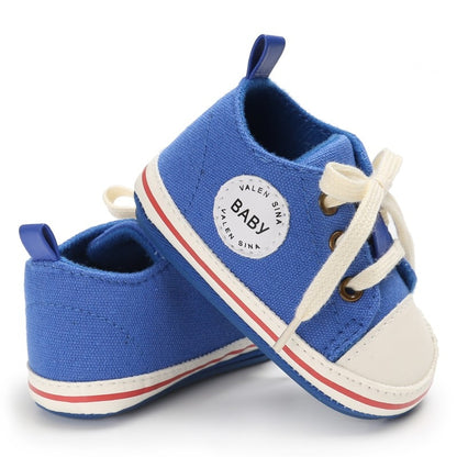 Newborn Canvas Sneakers Cotton Comfort Breathable First Walkers Crib Shoe Anti-Slip Unisex Toddler Baby Infant Boy Girl Shoes