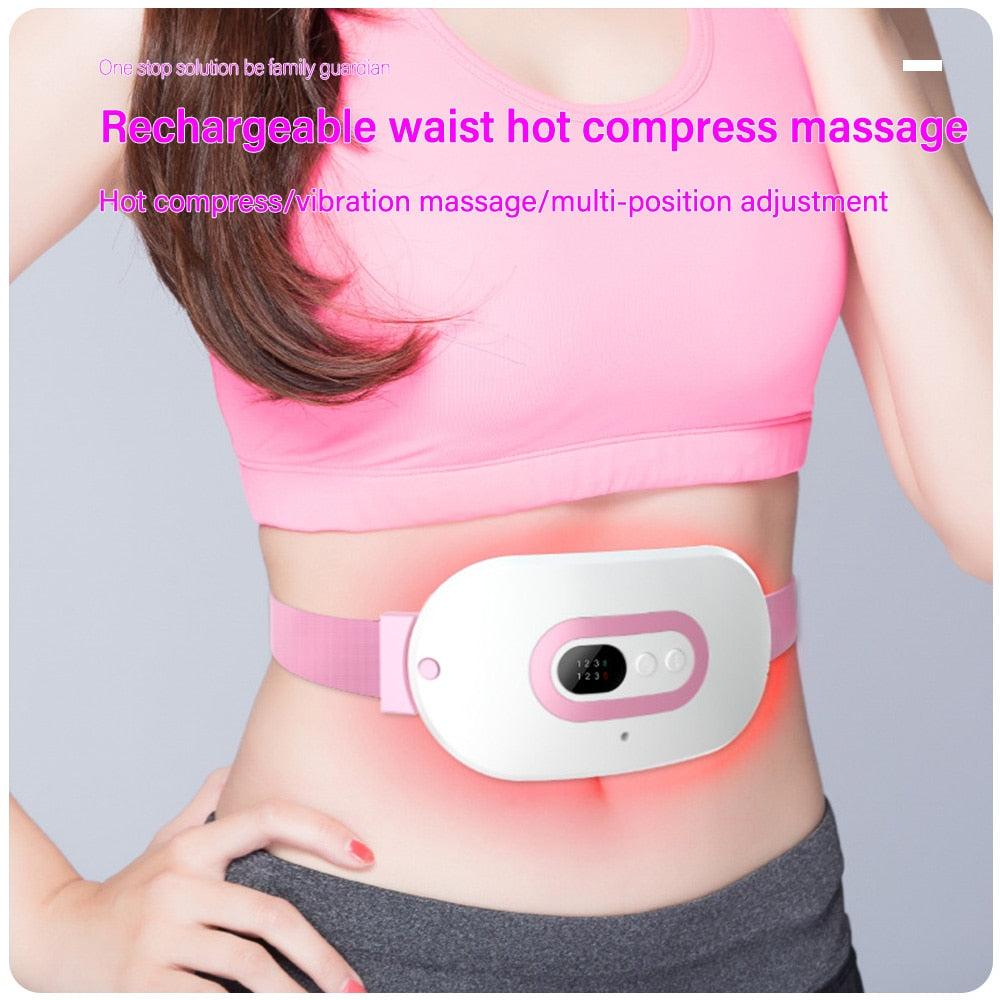 Yongrow Warm Palace Belt Electric Heating Uterus Acupoints Vibrating Massage Relieve Menstrual Pain Massage the Waist Abdomen