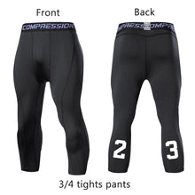 Load image into Gallery viewer, Men&#39;s Compression Pants Male Tights Leggings for Running Gym Sport Fitness Quick Dry Fit Joggings Workout White Black Trousers
