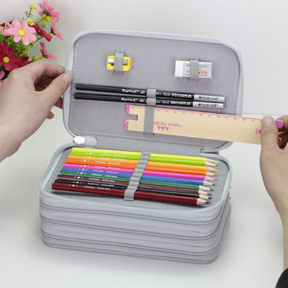 36/48/72 Holes Oxford School Pencil Case Kawaii Penalty Pencilcase Large Pen Bag Box Multi Kids Multifunction Stationery Pouch
