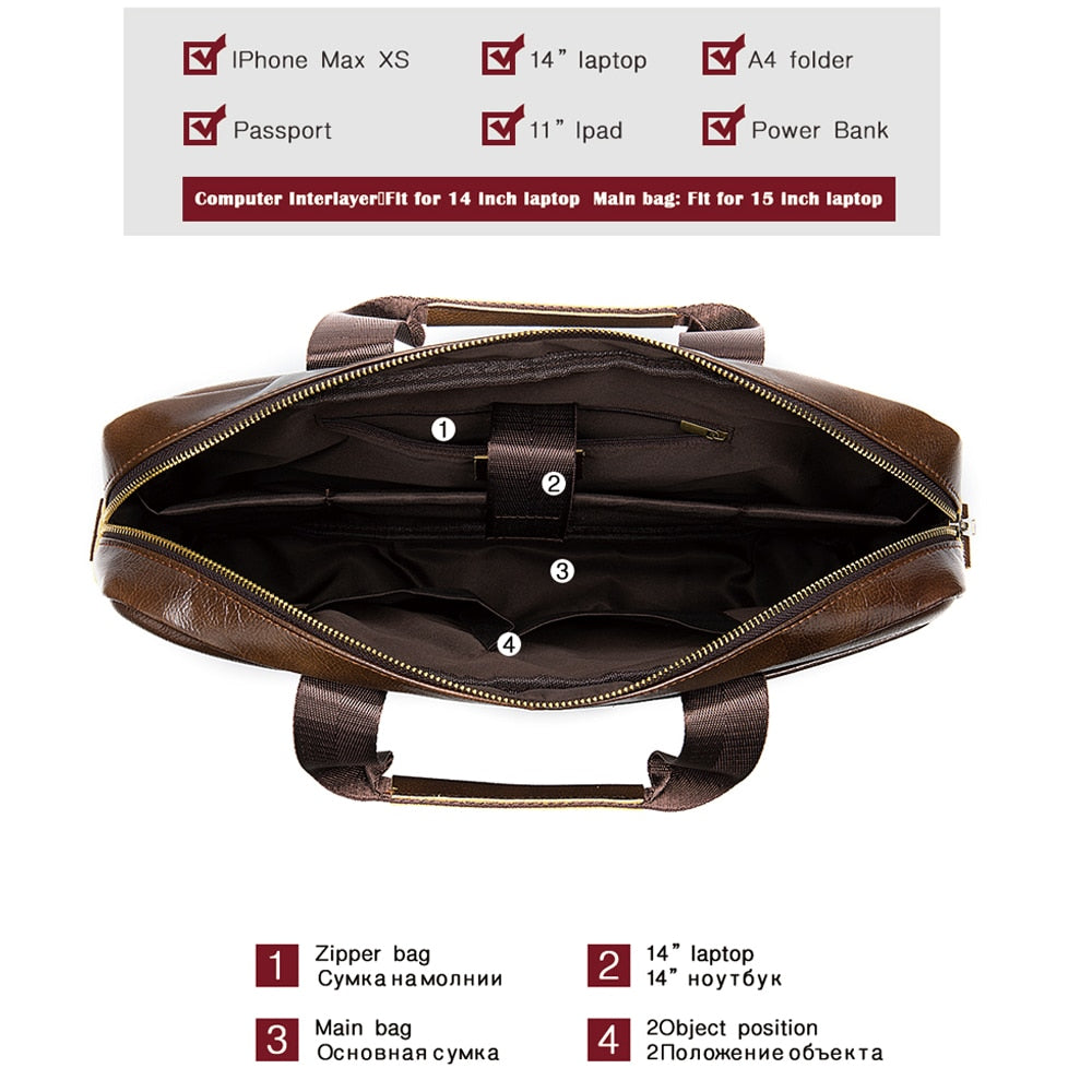 WESTAL Bag men's Genuine Leather briefcase Male man laptop bag natural Leather for men Messenger bags men's briefcases 2019