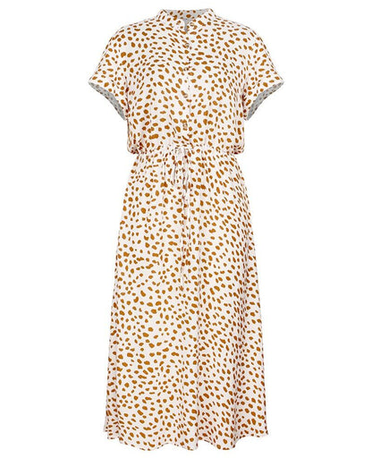 Ladies Bohemian Leopard Print Shirt Dress Women Casual Midi Holiday Summer Dress Female A-line Loose Women Beach Dress Vestidos