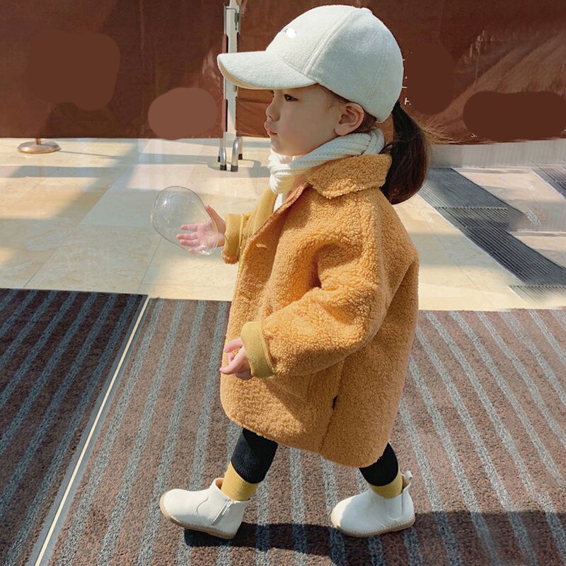 Girl Jacket Kids autumn winter Clothes Children long Jacket for Baby Girls Outerwear Coat 2020 toddlers 90~130 fashion solid