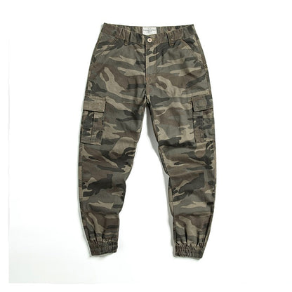Top Quality Camouflage Cargo Pants Men 100% Cotton Loose Fit Military Pants Khaki Pants Casual Man Trousers Streetwear Joggers
