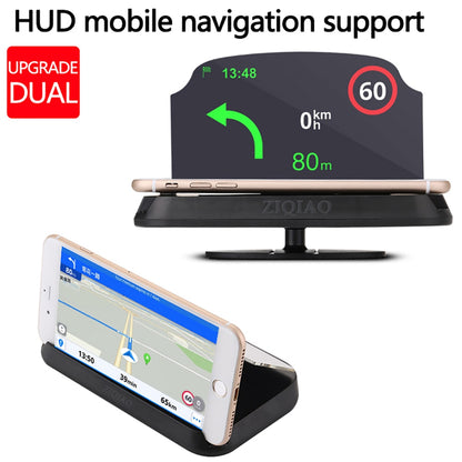 HUD Head Up Display Car HUD Navigation Mobile Phone Projector GPS Navigation Projector Universal Phone Holder