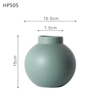 Modern Spherical Flower Vase Floral Ceramic Ball Planter Vase for Dried Flowers Table Top Centerpieces for Home Decoration