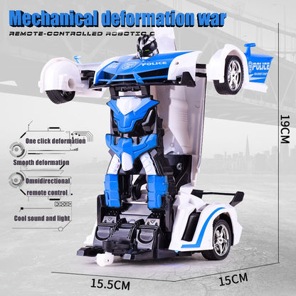 New 2 in 1 RC Car Toy Transformation Robots Car Driving Vehicle Sports Cars Models Remote Control Car RC Toy Gift for Boys Toy