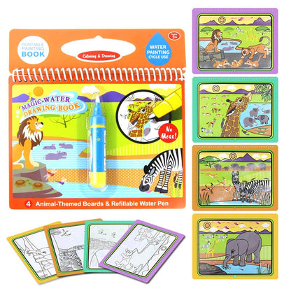 8 Styles Magic Water Drawing Book Coloring Doodle & Magic Pen Drawing Toys Early Education For Kids Birthday Gifts Puzzle Toys