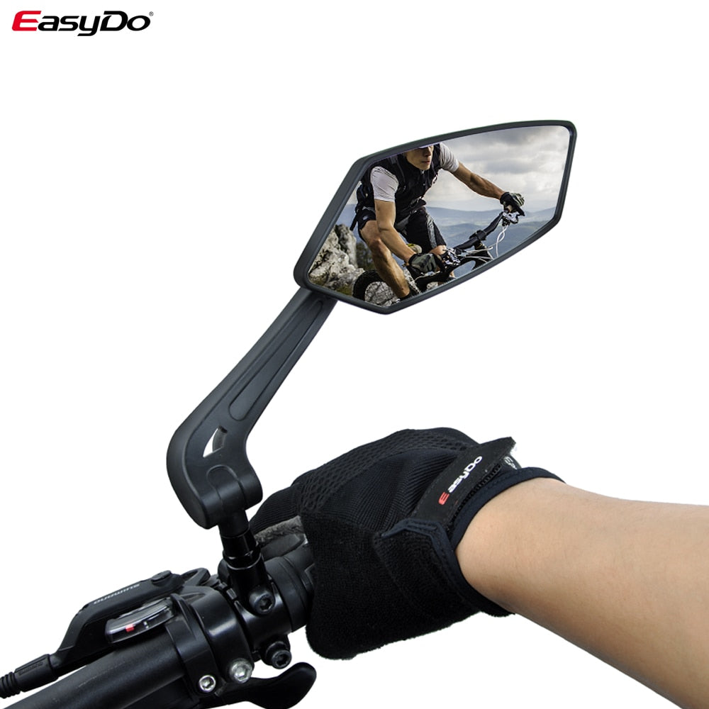 EasyDo Bicycle Rear View Mirror Bike Cycling Wide Range Back Sight Reflector Adjustable Left Right Mirror