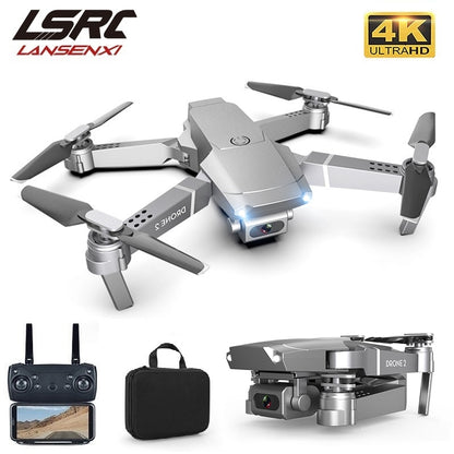 LSRC New E68pro Mini Drone Wide Angle 4K 1080P WiFi FPV Camera Drones Height Holding Mode RC Foldable Quadrotor Dron Toy Gift