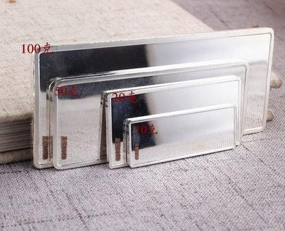 Pure Silver 9999 Silver Sheet Silver Materials Silver Strip Silver Piece 100g Retangle Shape