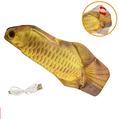 Cat Toy Fish Interactive USB Charging Electric Realistic 3D floppy Fish toys for Cats Puppy Dog Pet Chew Bite Toys Pet Supplies