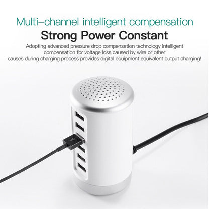 Multi-port Charger 6 USB Port Desktop Charger Rapid Tower Charging Station Power Adapter 30W LED Indicator UL Certification US