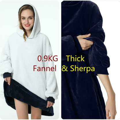 Women Pocket Hooded Blanket