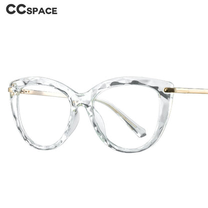 51009 Plastic Titanium Glasses Frames Cat Eye Women Diamond Bump Optical Fashion Computer Glasses