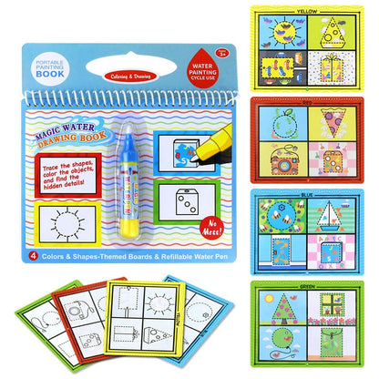 8 Styles Magic Water Drawing Book Coloring Doodle & Magic Pen Drawing Toys Early Education For Kids Birthday Gifts Puzzle Toys