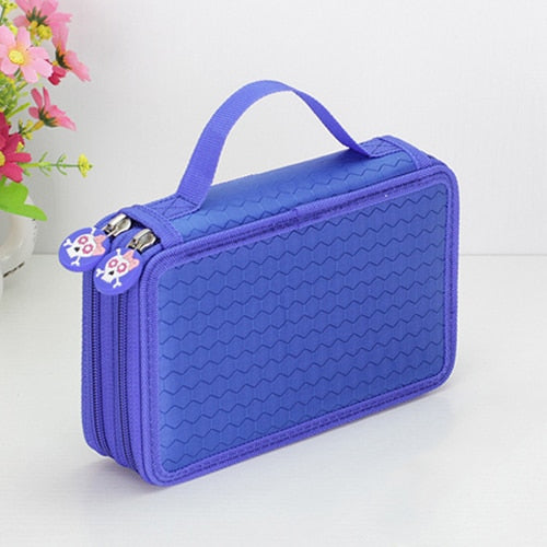 36/48/72 Holes Oxford School Pencil Case Kawaii Penalty Pencilcase Large Pen Bag Box Multi Kids Multifunction Stationery Pouch