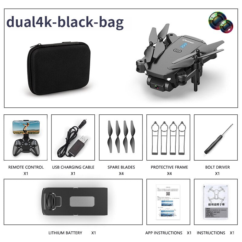 S603 RC Mini Drone With 4K HD Dual Camera Aerial Photography WIFI FPV Foldable Durable Quadcopter Height Hold Toys