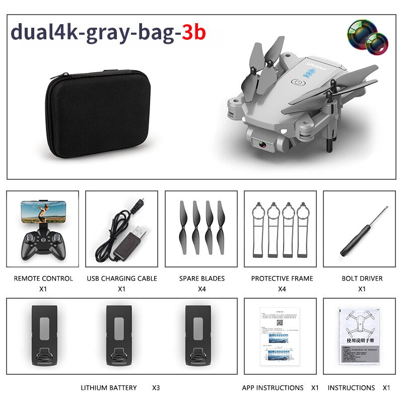 S603 RC Mini Drone With 4K HD Dual Camera Aerial Photography WIFI FPV Foldable Durable Quadcopter Height Hold Toys