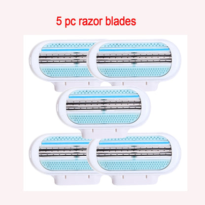 Female Safety Razor Blades Beauty Shaving For Women 3 Layer Blade Shaver Razor Blade Replacement Head For Gillette Venus