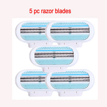 將圖片載入圖庫檢視器 Female Safety Razor Blades Beauty Shaving For Women 3 Layer Blade Shaver Razor Blade Replacement Head For Gillette Venus
