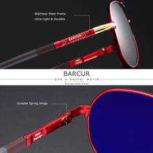 将图片加载到图库查看器，BARCUR Aluminum Vintage Men&#39;s Sunglasses Men Polarized Coating Classic Sun Glasses Women Shade Male Driving Accessories Eyewear
