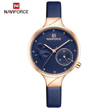 将图片加载到图库查看器，NAVIFORCE Women Watches Top Brand Luxury Fashion Female Quartz Wrist Watch Ladies Leather Waterproof Clock Girl Relogio Feminino
