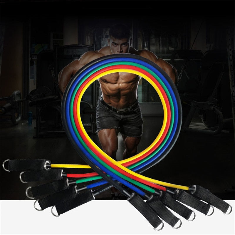 Pull Rope Fitness Exercises Resistance Bands 5cTPR elastic Tubes rope Yoga Band indoor Body sports Training equipment