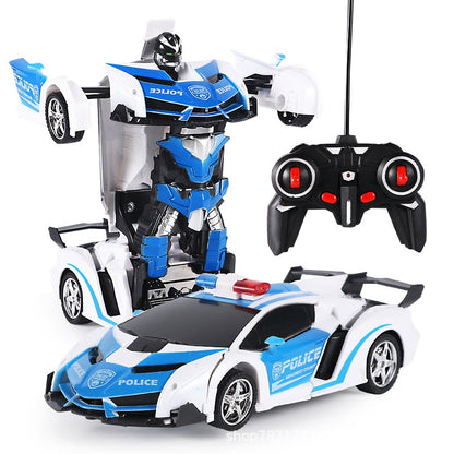 New 2 in 1 RC Car Toy Transformation Robots Car Driving Vehicle Sports Cars Models Remote Control Car RC Toy Gift for Boys Toy