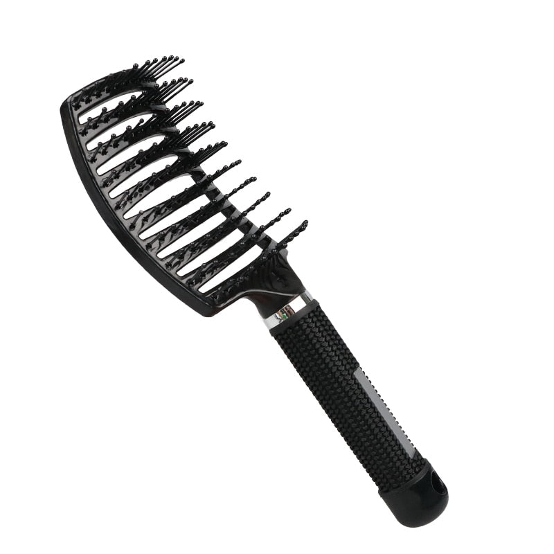 Hair Brush Scalp Massage Comb Hairbrush Bristle&Nylon Women Wet Curly Detangle Hair Brush for Salon Hairdressing Styling Tools