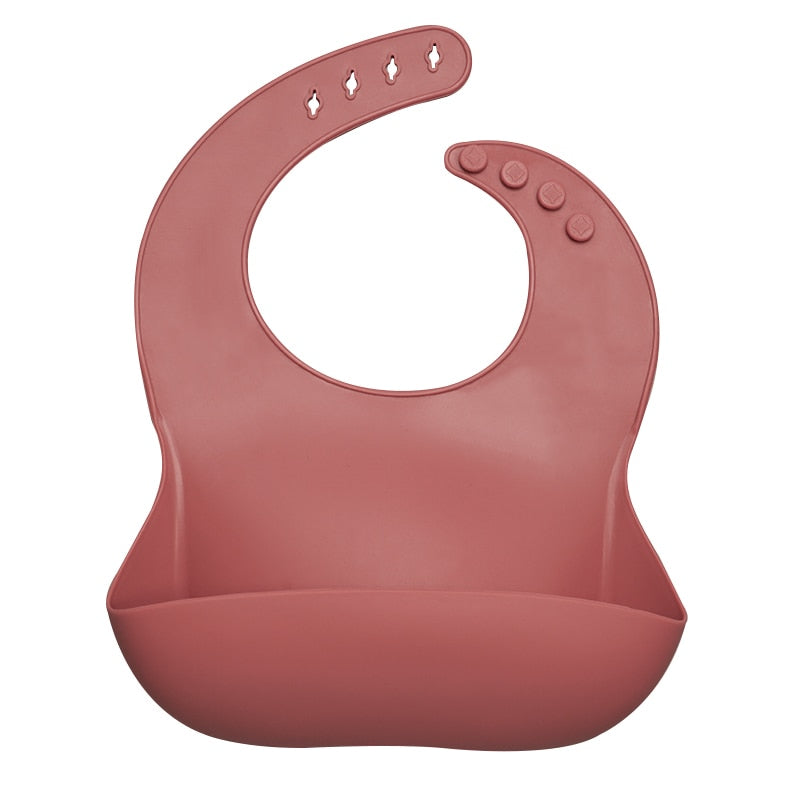Fashionable Silicon Breastplate Baby Bib Waterproof Solid Infant Bandana Bibs Newborn Feeding Burp Cloth Drooling Scarf Dropship