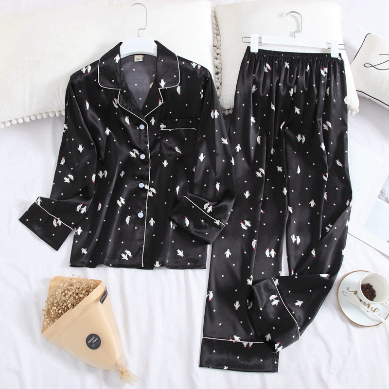 Long Sleeve Ice Silk Trousers