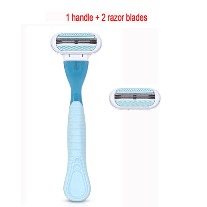 Female Safety Razor Blades Beauty Shaving For Women 3 Layer Blade Shaver Razor Blade Replacement Head For Gillette Venus