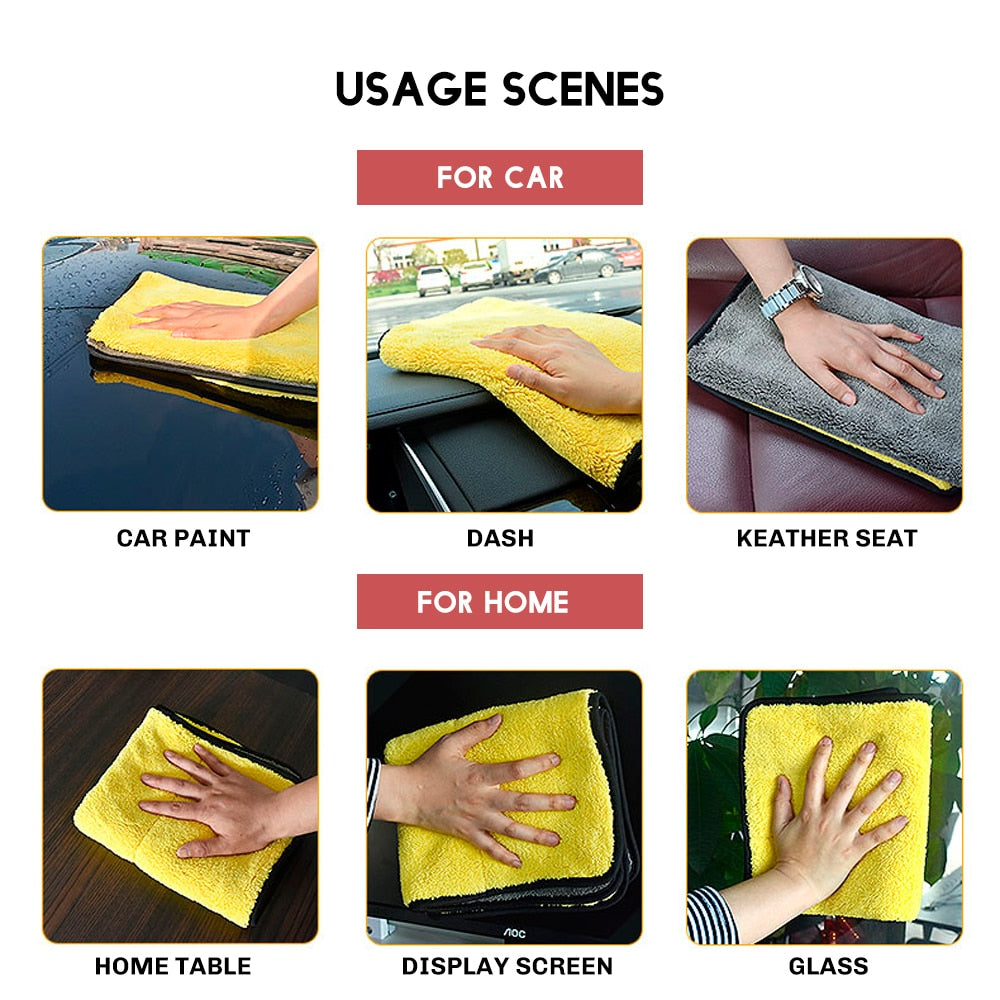 Extra Soft 30*30CM Car Wash Microfiber Towel Car Cleaning Drying Cloth Car Care Cloth Detailing Car Wash Towel Never Scratch
