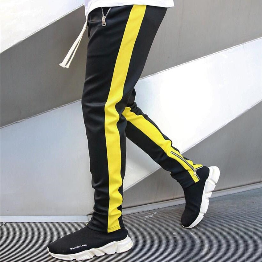 Men's Jogging Pants Fitness Men Sportswear Tracksuit Bottoms Skinny Sweatpants Trousers Black Gyms Jogger Track Running Walking Pants