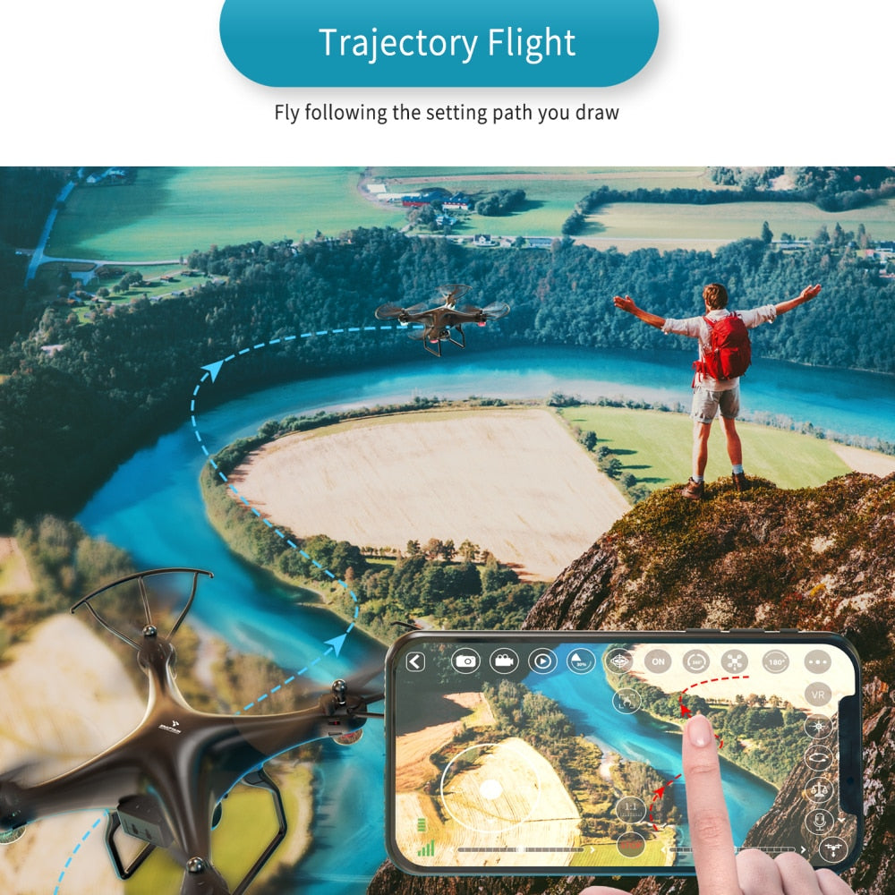 SNAPTAIN SPF600MQ Drone with Camera WiFi FPV RC Quadcopter 720P HD Camera Voice Control Gesture Control for Beginners