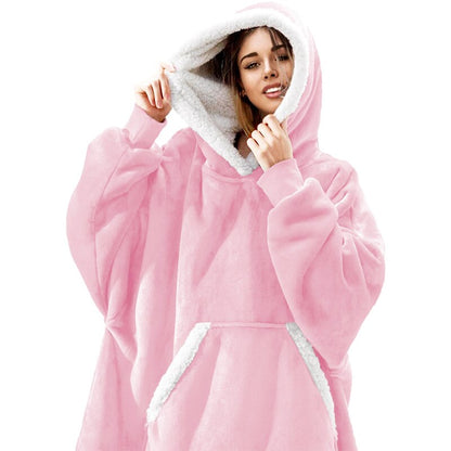 Women Pocket Hooded Blanket