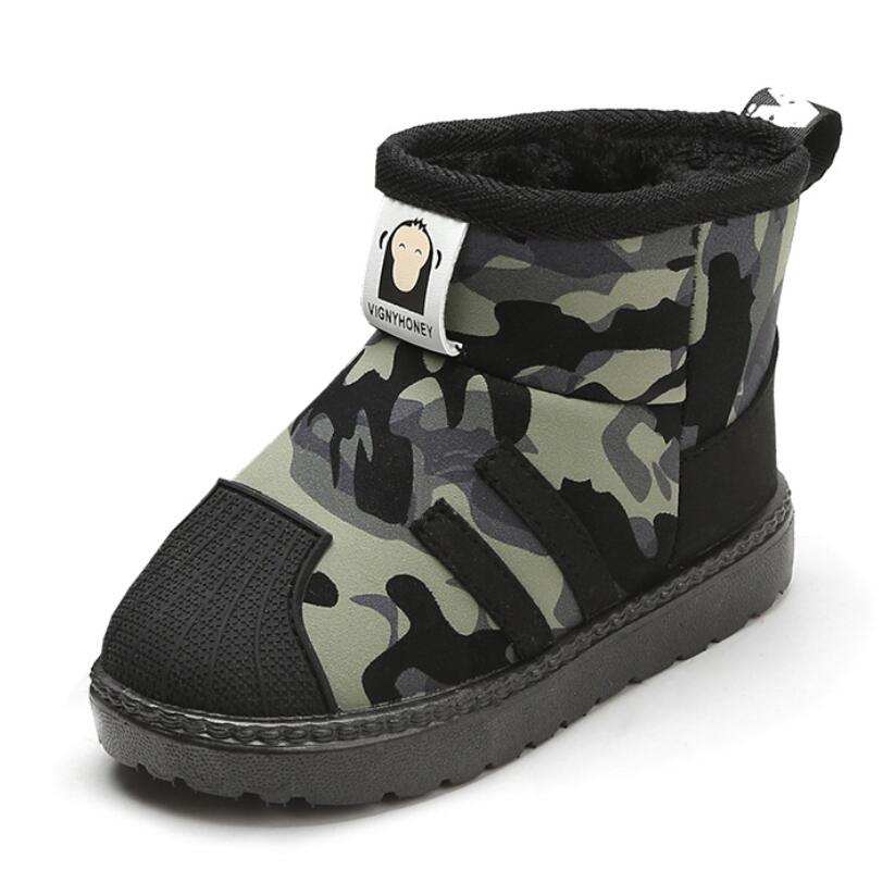 Kids Shoes 2020 Winter Boys Brand Snow Boots Children Fashion Plush Warm Ankle Martin Boots Baby Girls Black Red Sport Shoes