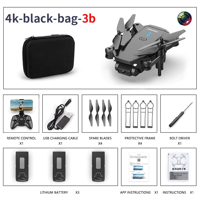 S603 RC Mini Drone With 4K HD Dual Camera Aerial Photography WIFI FPV Foldable Durable Quadcopter Height Hold Toys