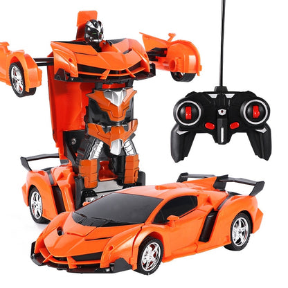 New 2 in 1 RC Car Toy Transformation Robots Car Driving Vehicle Sports Cars Models Remote Control Car RC Toy Gift for Boys Toy