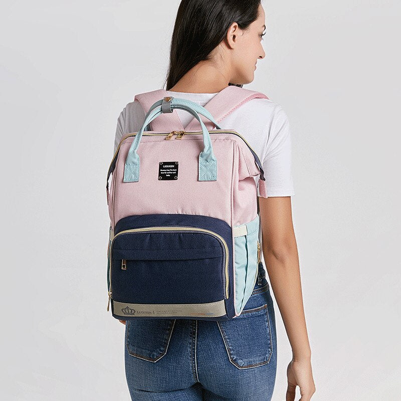 LEQUEEN Mummy Maternity Nappy Bag Large Capacity Baby Bag Travel Backpack Designer Nursing Bag for Baby Care