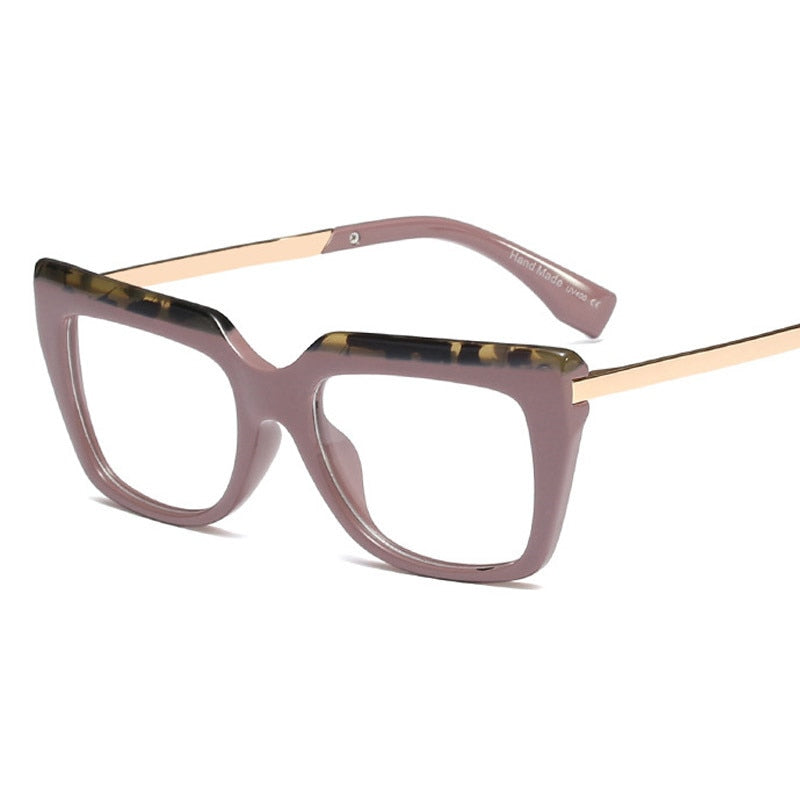 JASPEER Retro Cat Eye Glasses Frame Women Vintage Eye Glasses Female Brand Designer Computer Eyeglasses Ladies Optical Frames