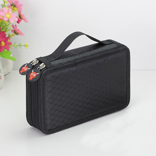 36/48/72 Holes Oxford School Pencil Case Kawaii Penalty Pencilcase Large Pen Bag Box Multi Kids Multifunction Stationery Pouch